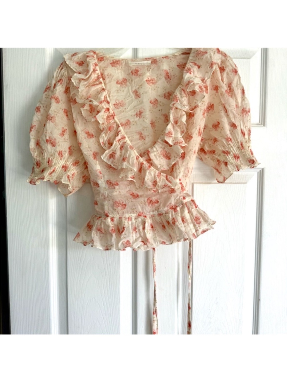 Doen Viola Floral Wrap Blouse Small